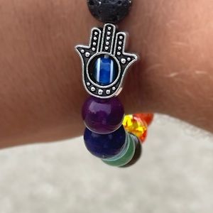 Pretty Evil Eye colorful Stretch Bracelet.NWT